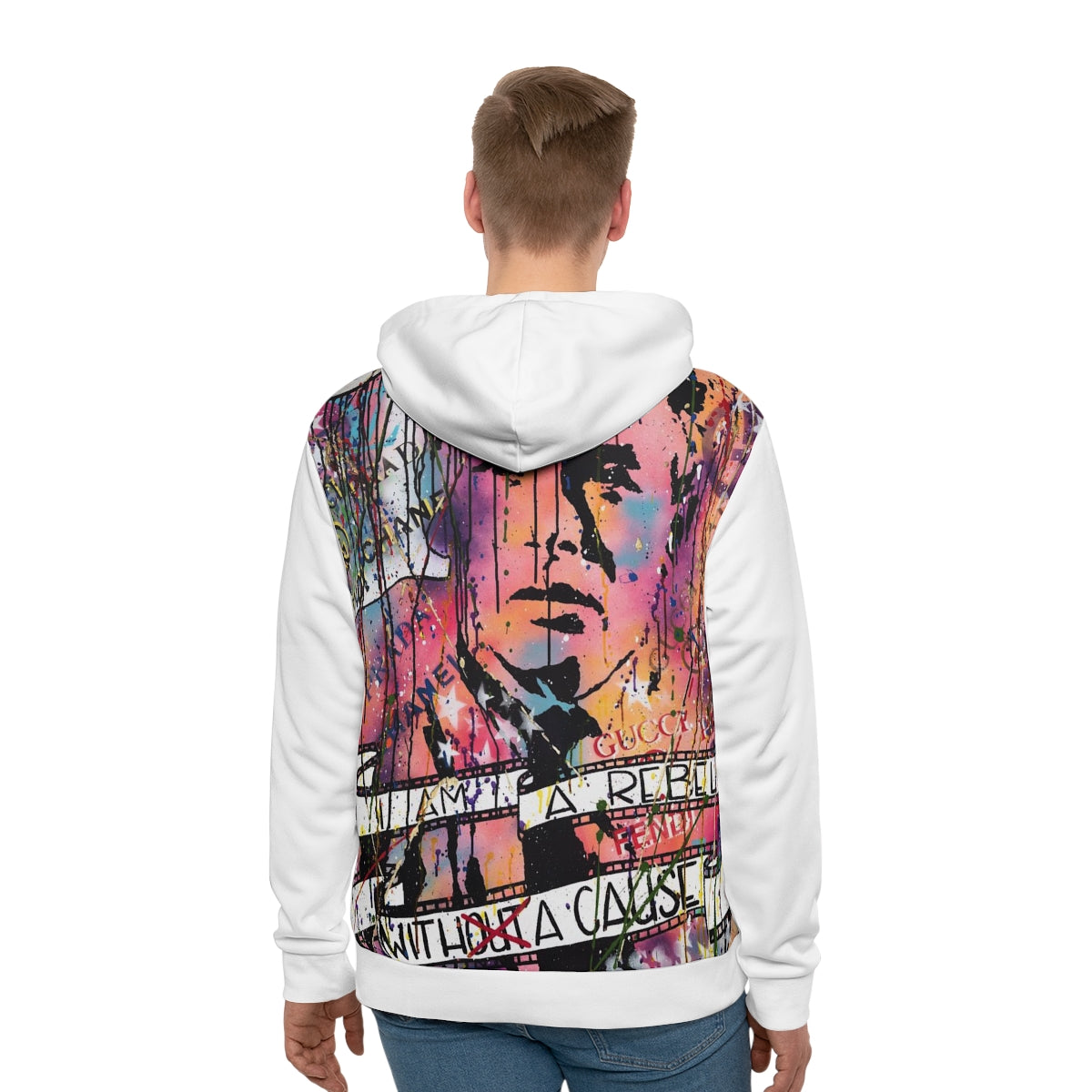 "Rebel With A Cause" Men's All-Over-Print Hoodie
