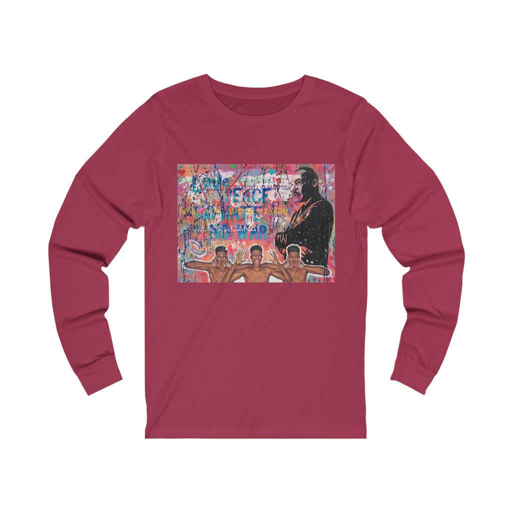 "No Hate Just Love" Unisex Jersey Long Sleeve Tee