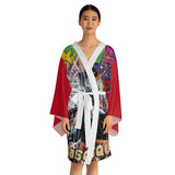 "Basquiat/Warhol Tribute" Long Sleeve Kimono Robe