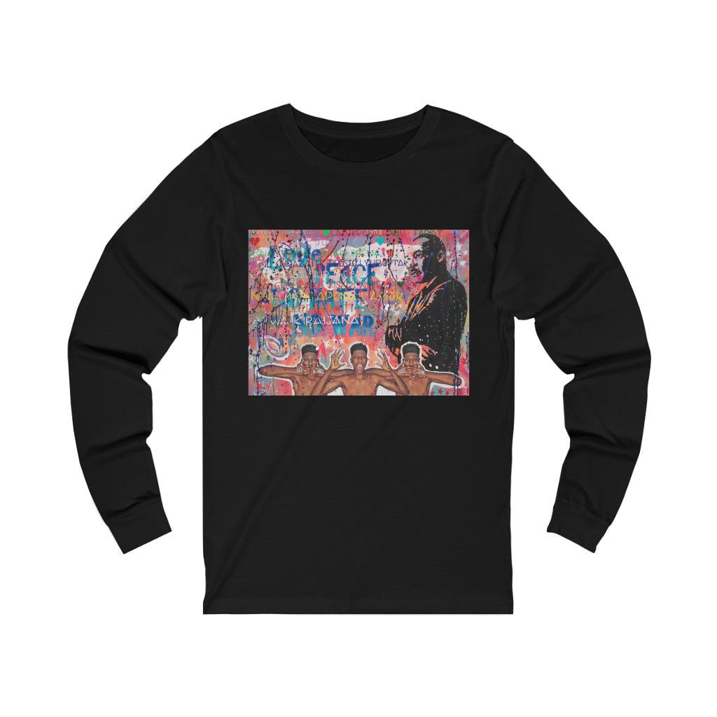 "No Hate Just Love" Unisex Jersey Long Sleeve Tee