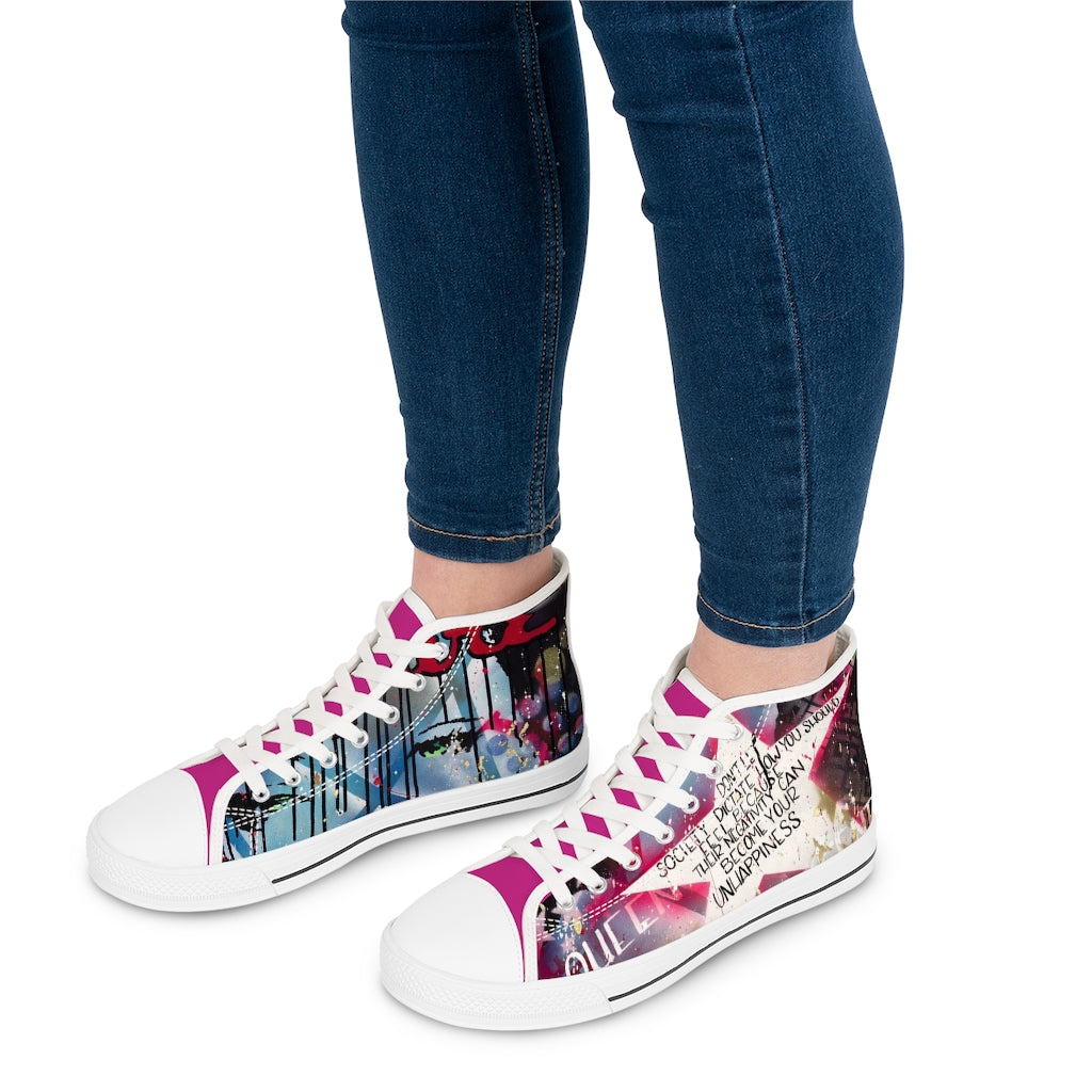 "Be The Boss" Women's High Top Sneakers