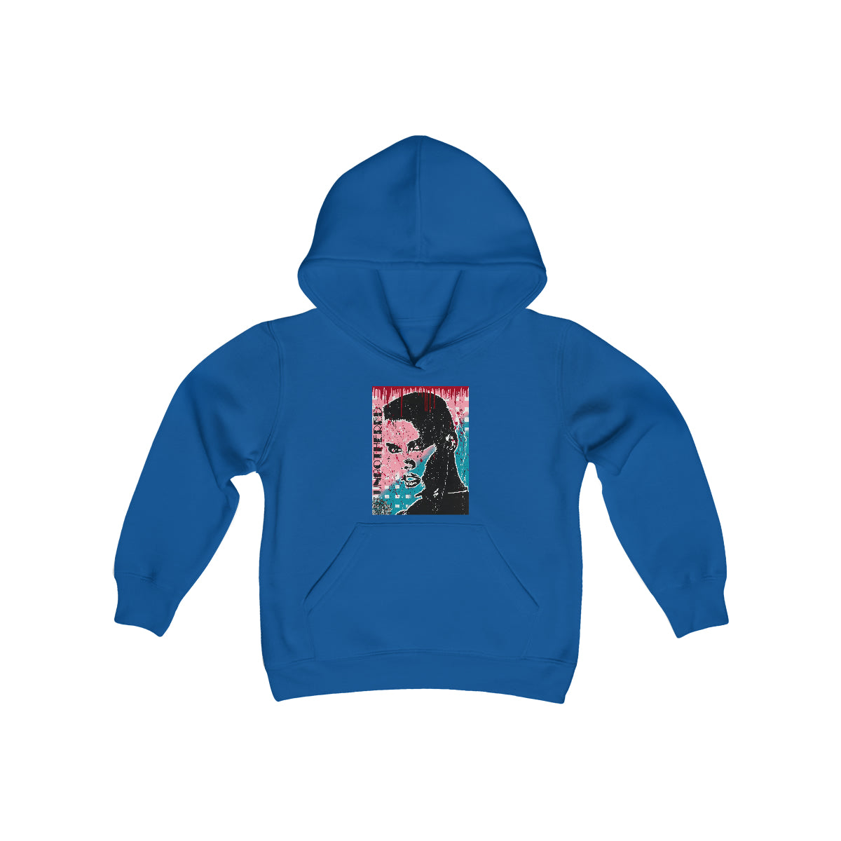 "Unbothered-Inspired By Grace Jones" Youth Heavy Blend Hooded Sweatshirt