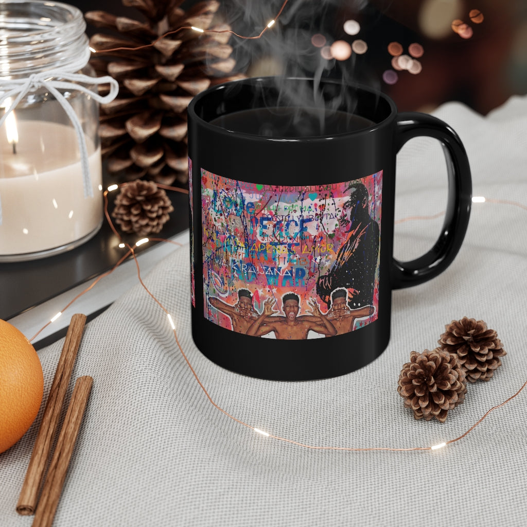 "No Hate Just Love" 11oz Black Mug