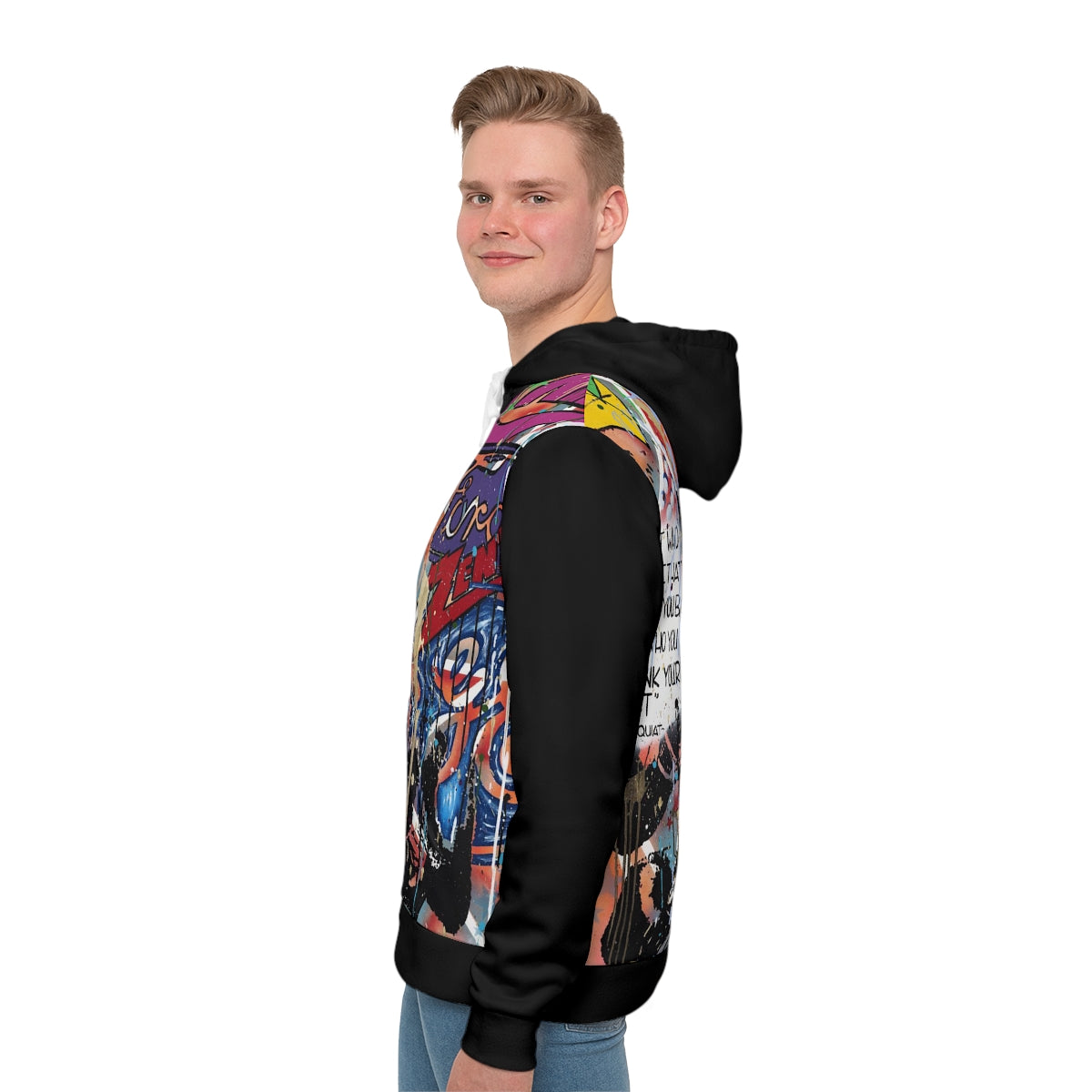 "Basquiat/Warhol Tribute" Men's All-Over-Print Hoodie