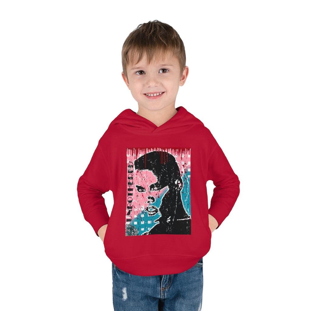 "Unbothered-Grace Jones" " Toddler Pullover Fleece Hoodie