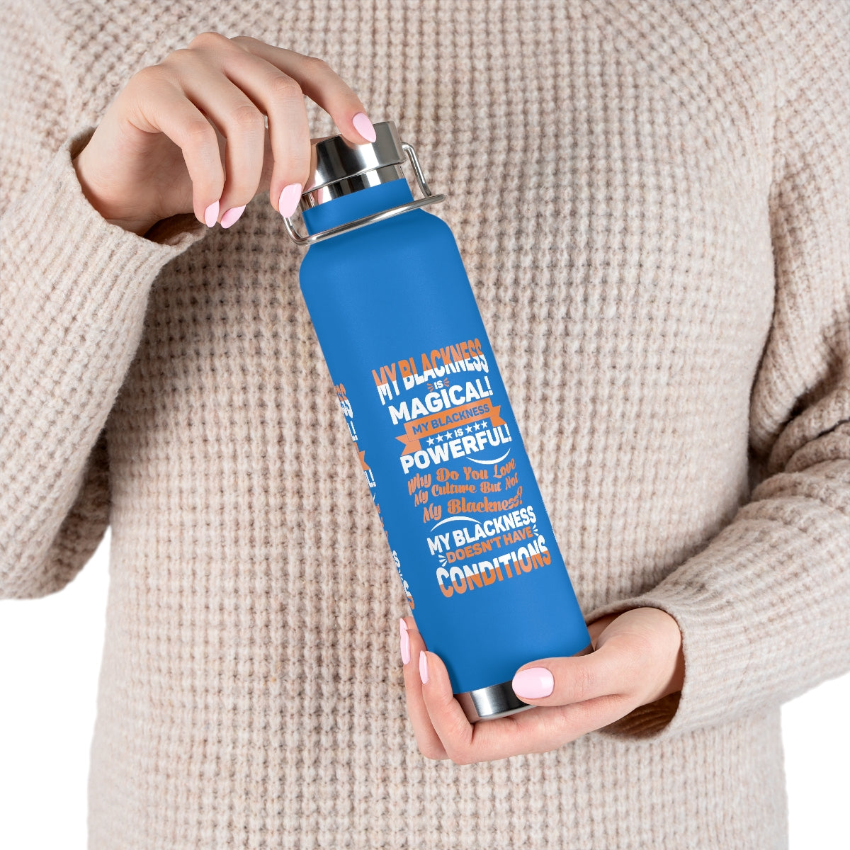 "My Blackness Is Magical..." Copper Vacuum Insulated Bottle, 22oz