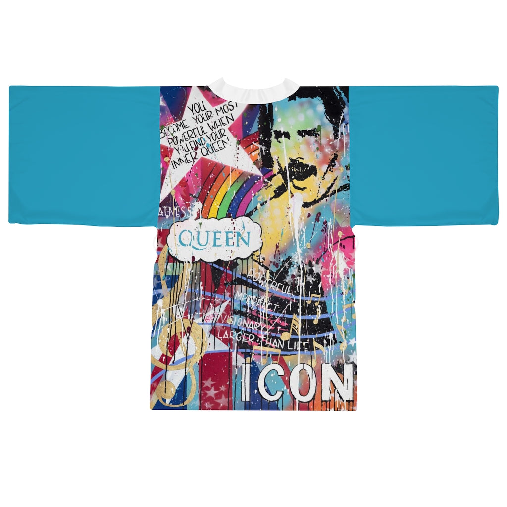 "Find Your Inner Queen" Long Sleeve Kimono Robe