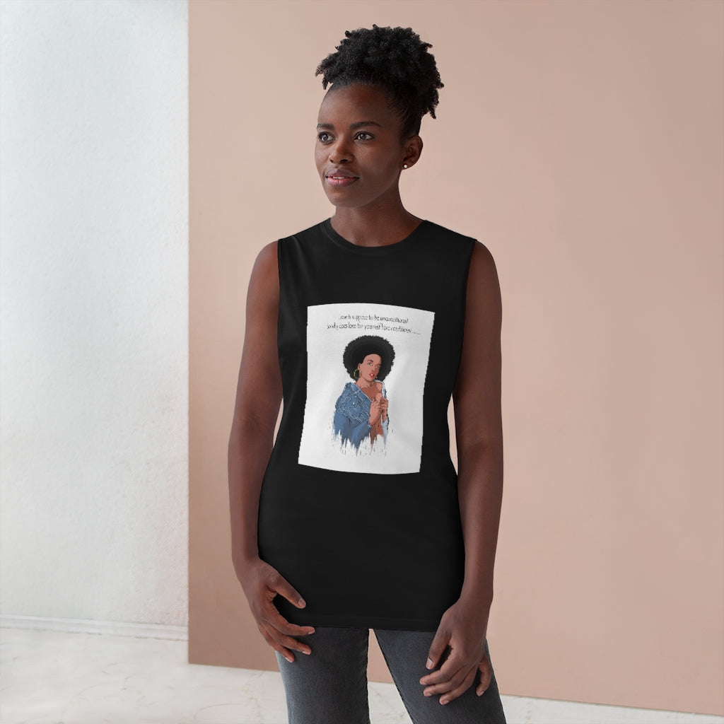 "Love Is Suppose......" Unisex Barnard Tank