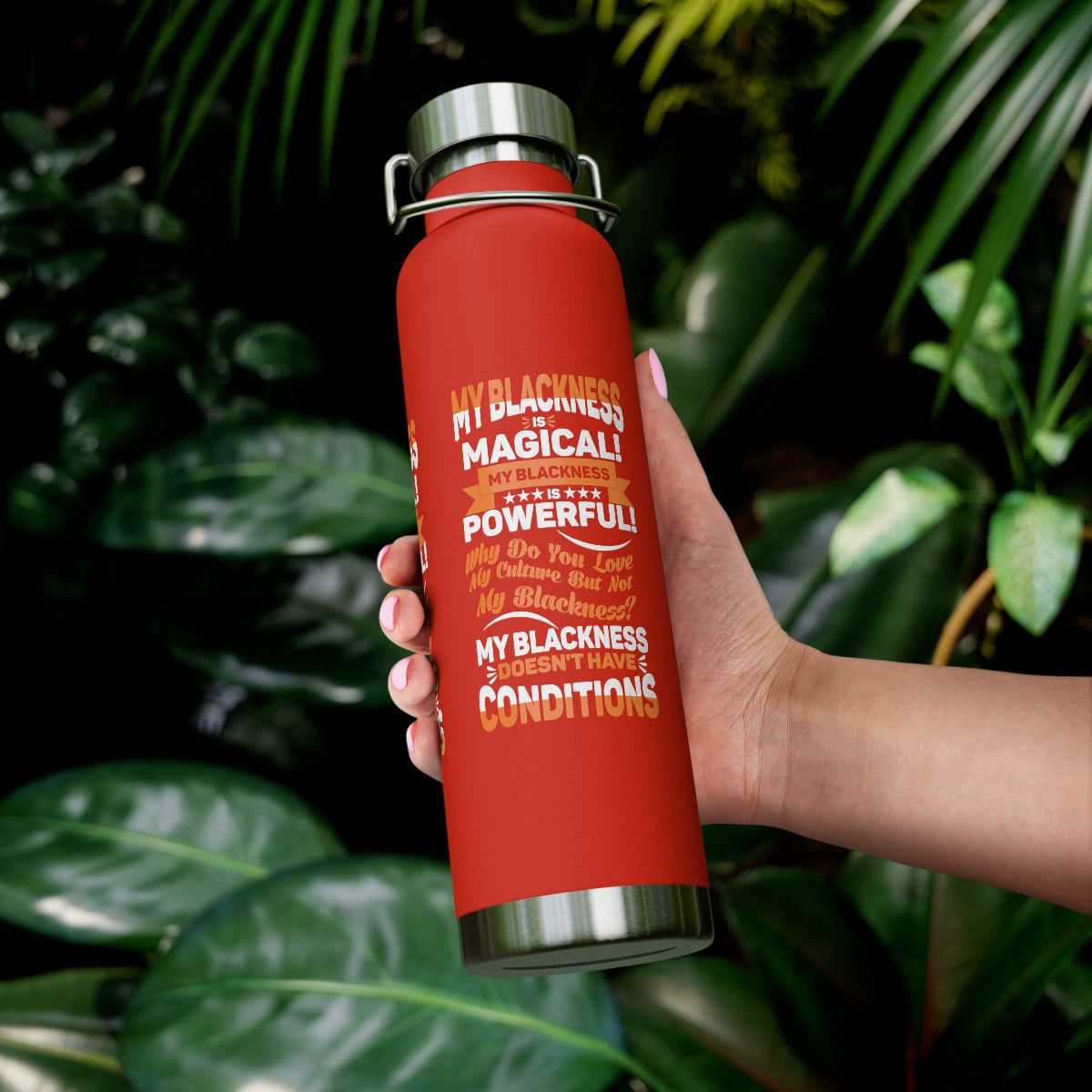 "My Blackness Is Magical..." Copper Vacuum Insulated Bottle, 22oz