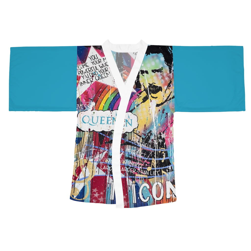 "Find Your Inner Queen" Long Sleeve Kimono Robe