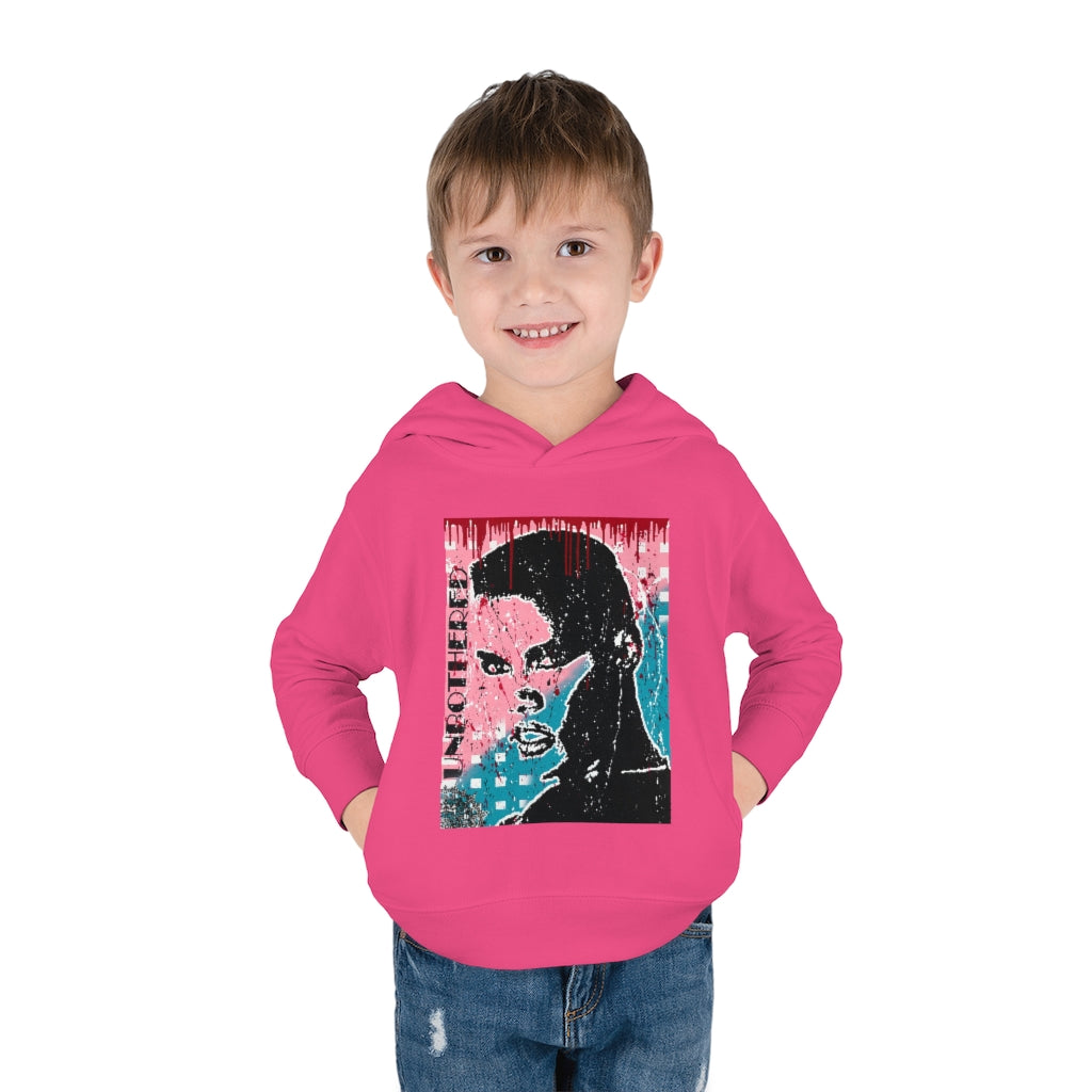 "Unbothered-Grace Jones" " Toddler Pullover Fleece Hoodie
