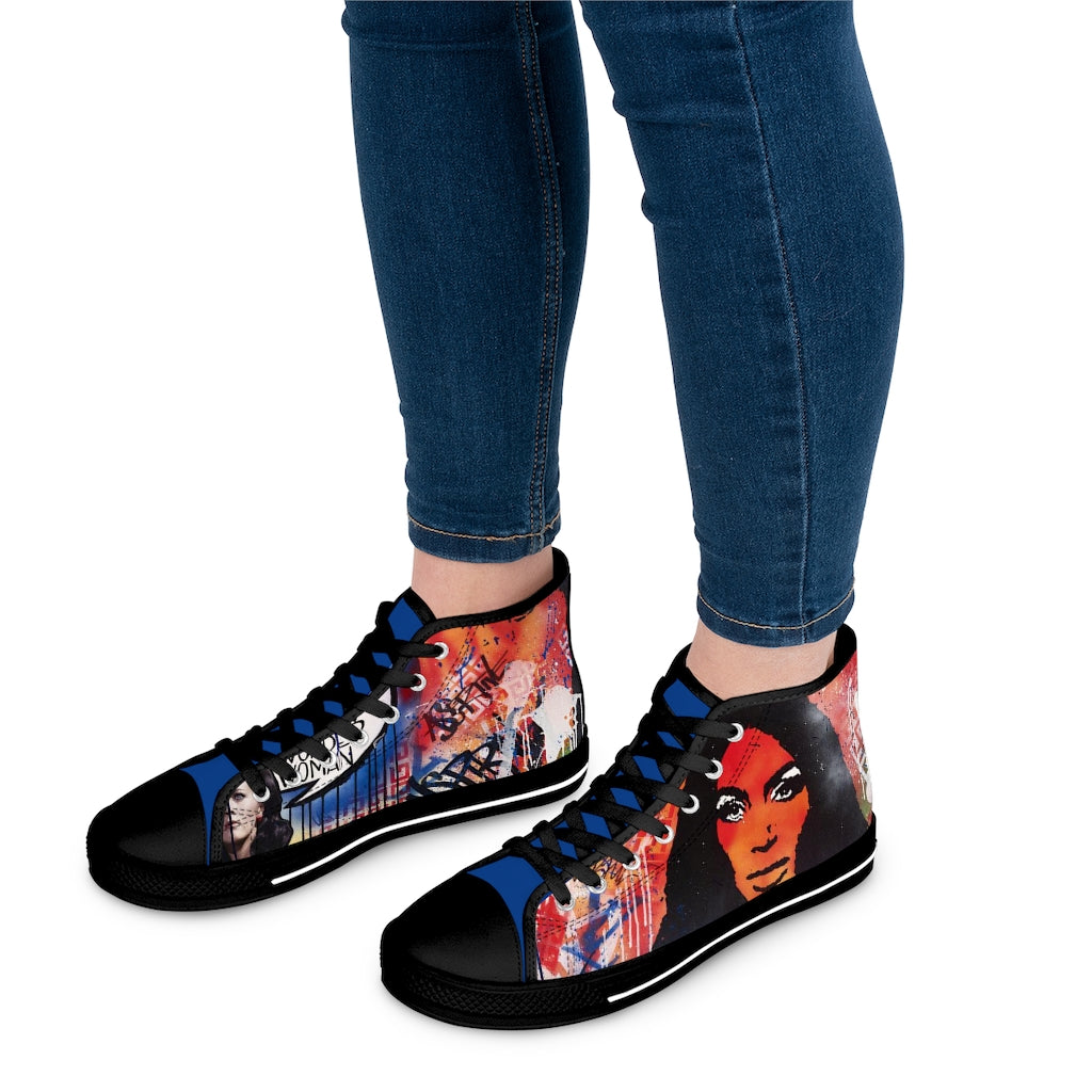 "Dare To Be Different" Women's High Top Sneakers