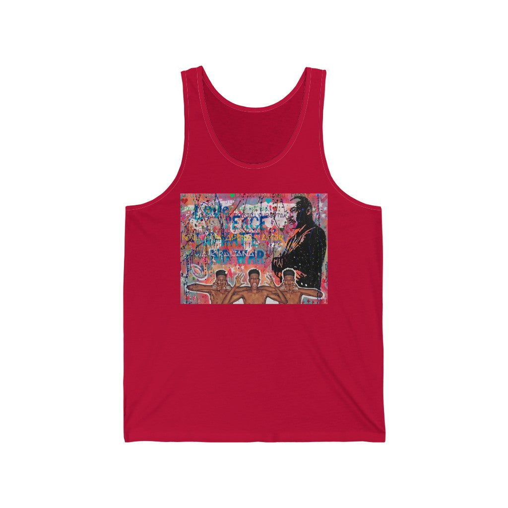 "No Hate Just Love" Unisex Jersey Tank