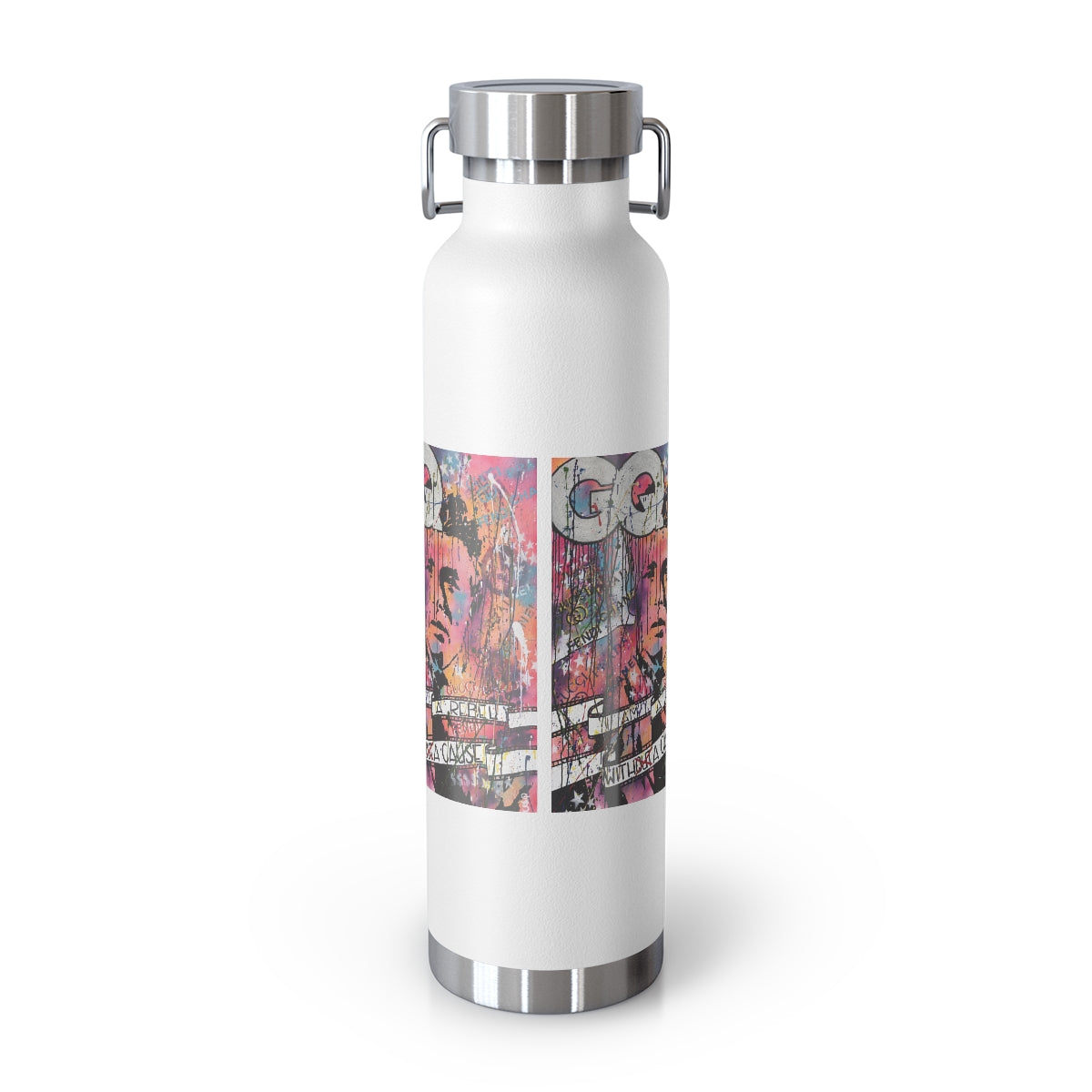 "Rebel With A Cause- Inspired By James Dean" Copper Vacuum Insulated Bottle, 22oz