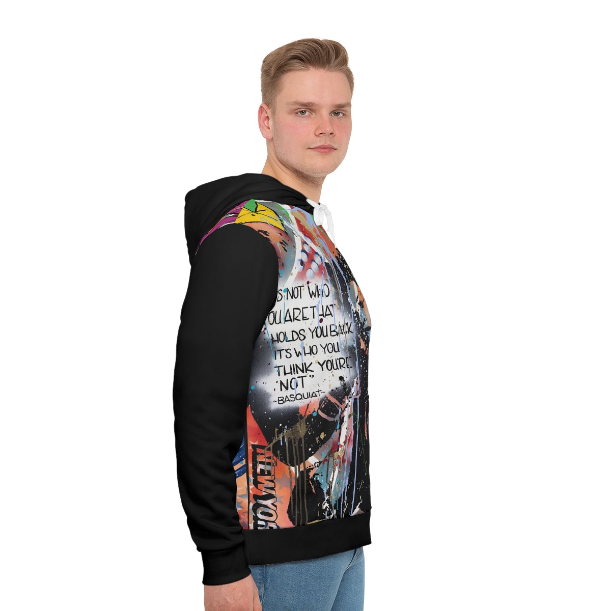 "Basquiat/Warhol Tribute" Men's All-Over-Print Hoodie