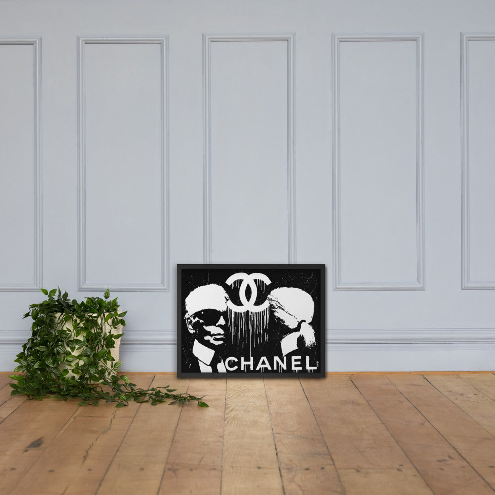 "Karl Lagerfeld-Label Whore" Framed poster