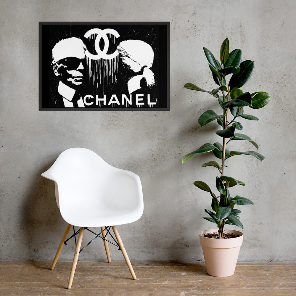 "Karl Lagerfeld-Label Whore" Framed poster