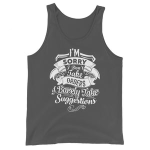 "I'm Sorry..." Unisex Tank Top