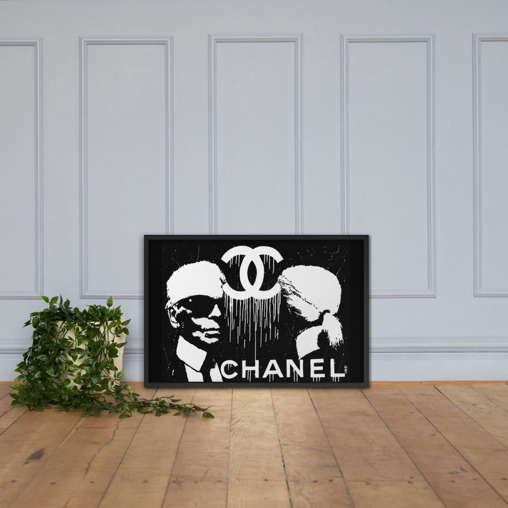 "Karl Lagerfeld-Label Whore" Framed poster