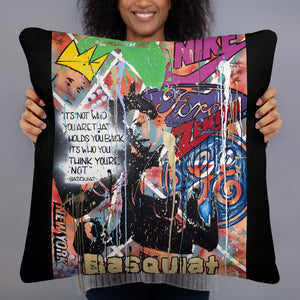 "Basquiat/Warhol Tribute" Basic Pillow