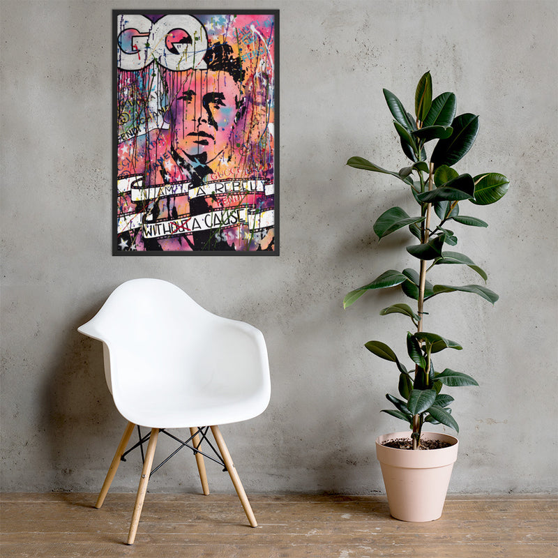 "Rebel With A Cause" Framed poster