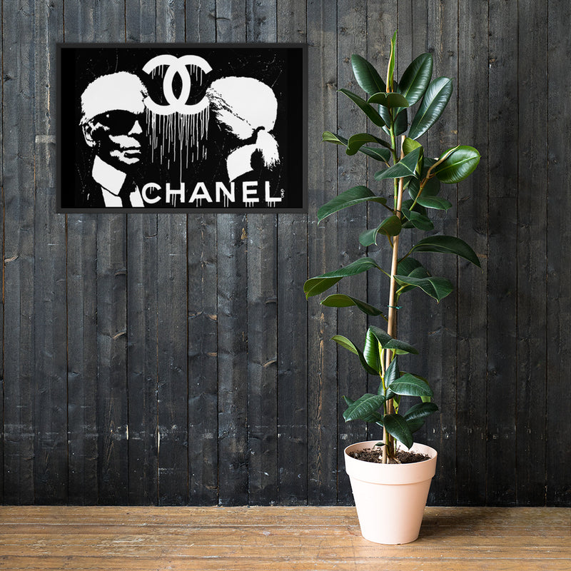 "Karl Lagerfeld-Label Whore" Framed poster