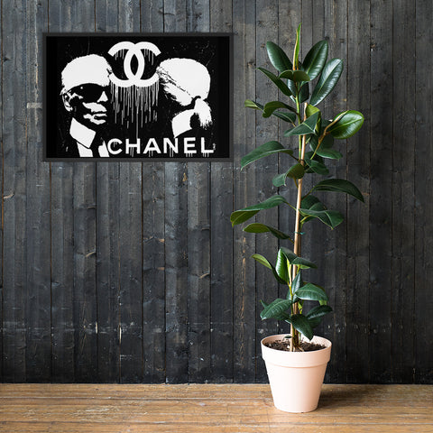 "Karl Lagerfeld-Label Whore" Framed poster