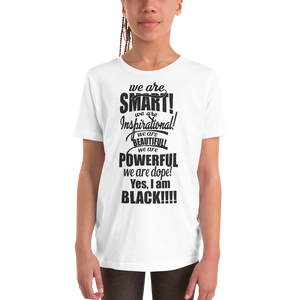 Youth "We are Smart" Short Sleeve T-Shirt (White)