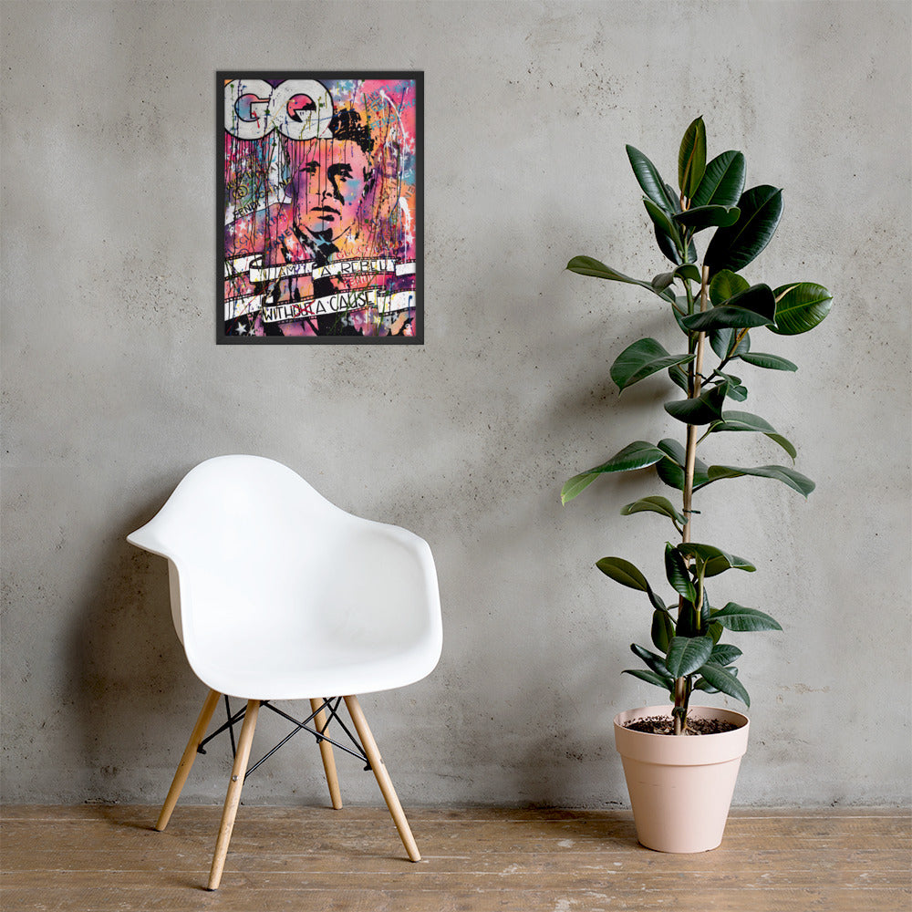 "Rebel With A Cause" Framed poster