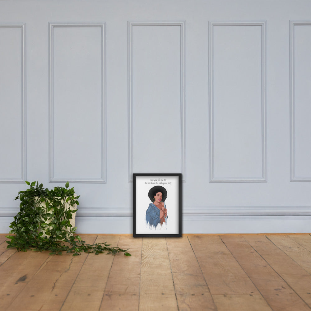" Last dance" Framed poster
