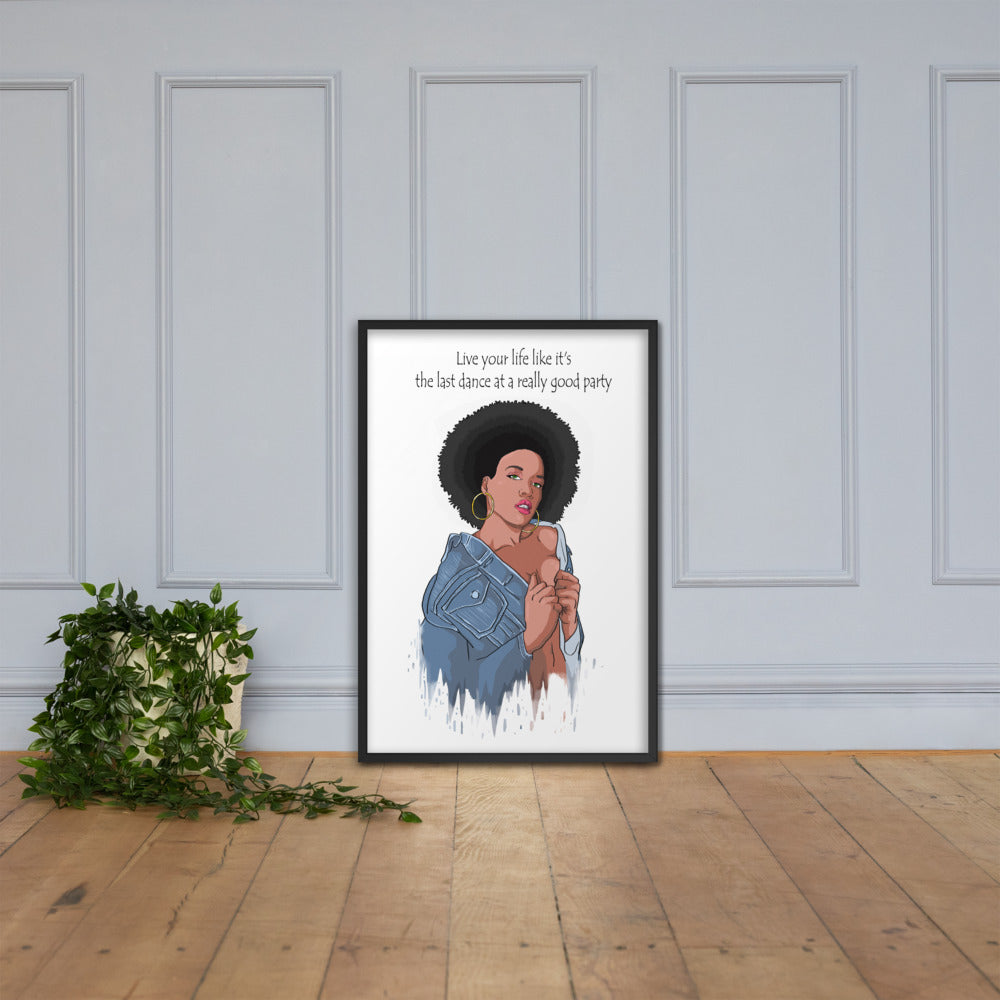 " Last dance" Framed poster