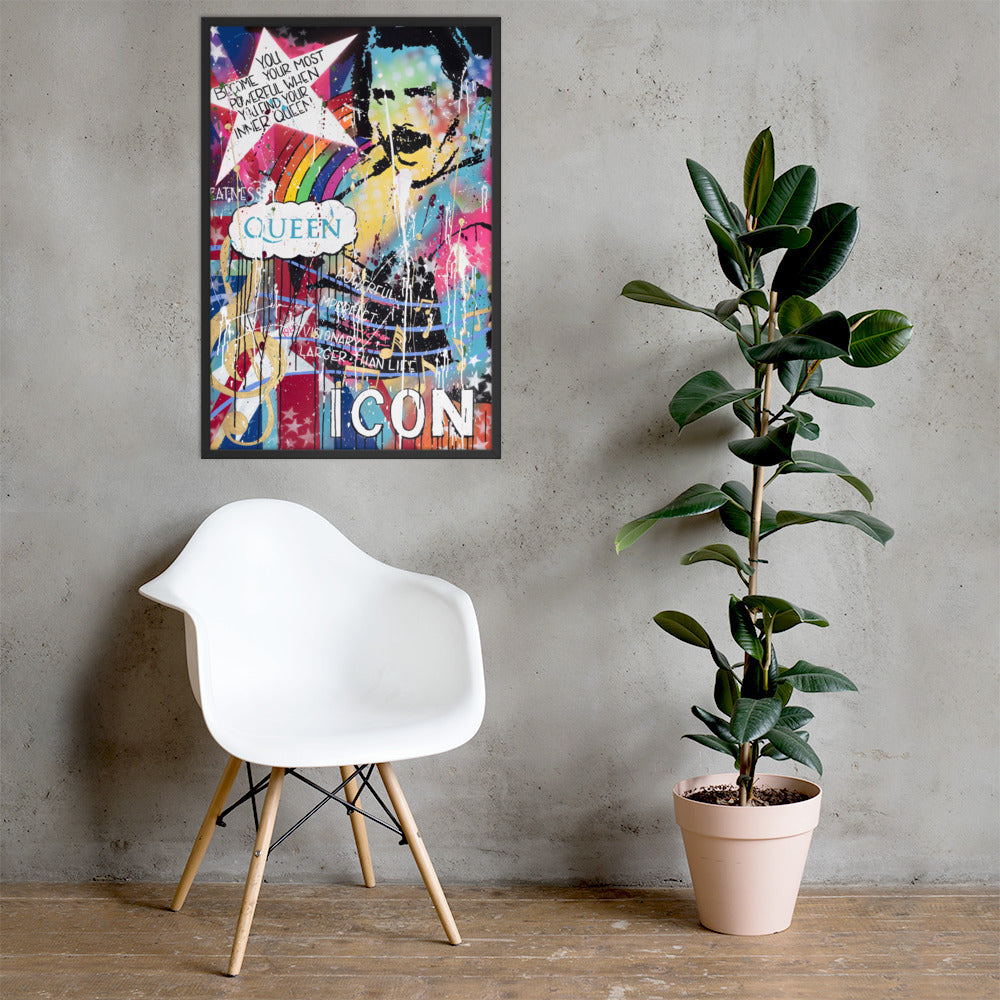 Framed "Find Your Inner Queen" Poster