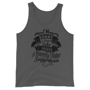 "I'm Sorry..." Unisex Tank Top