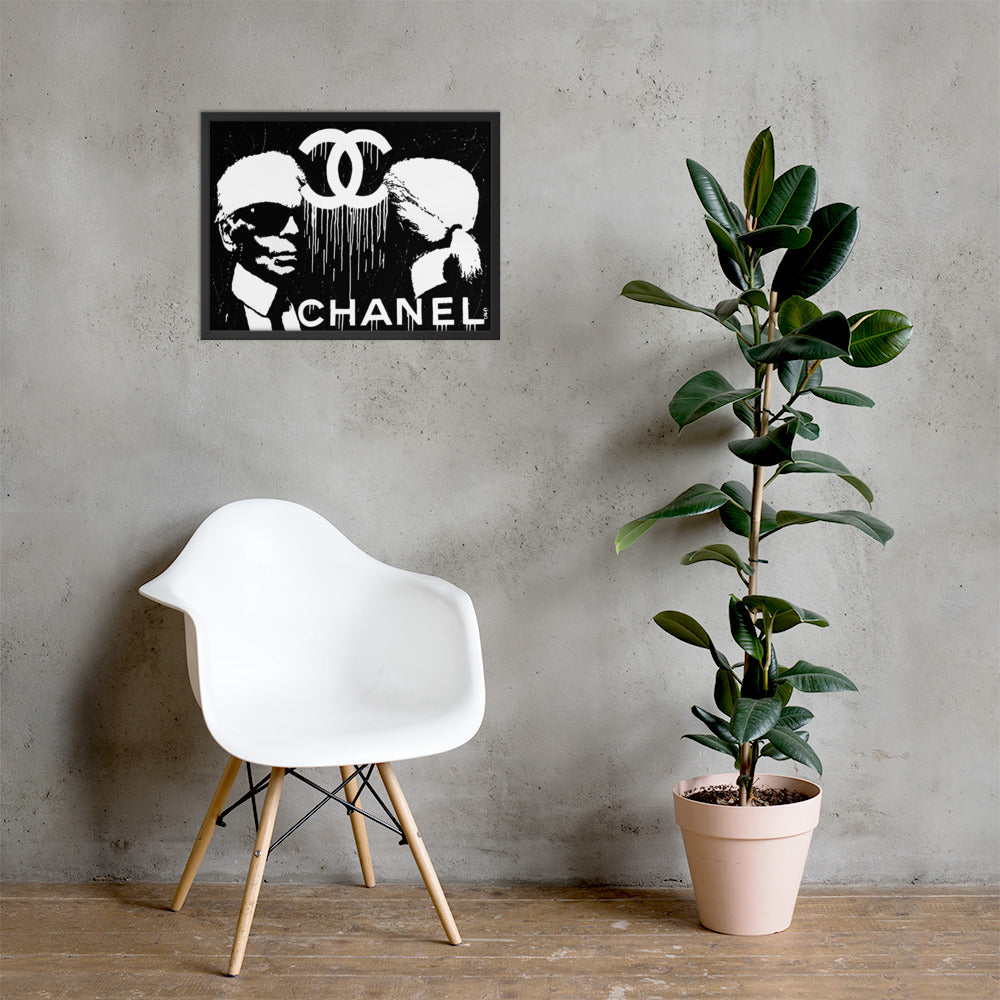 "Karl Lagerfeld-Label Whore" Framed poster