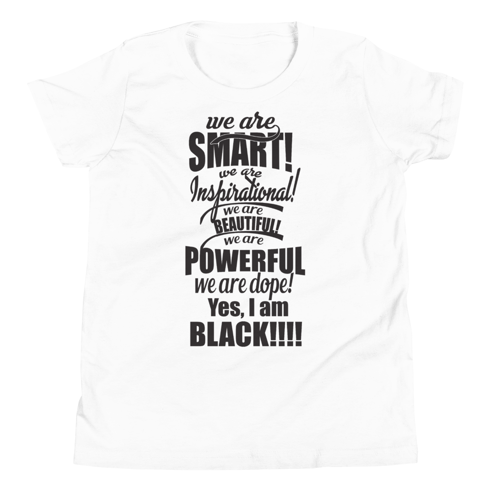 Youth "We are Smart" Short Sleeve T-Shirt (White)