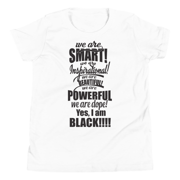 Youth "We are Smart" Short Sleeve T-Shirt (White)