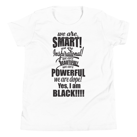 Youth "We are Smart" Short Sleeve T-Shirt (White)